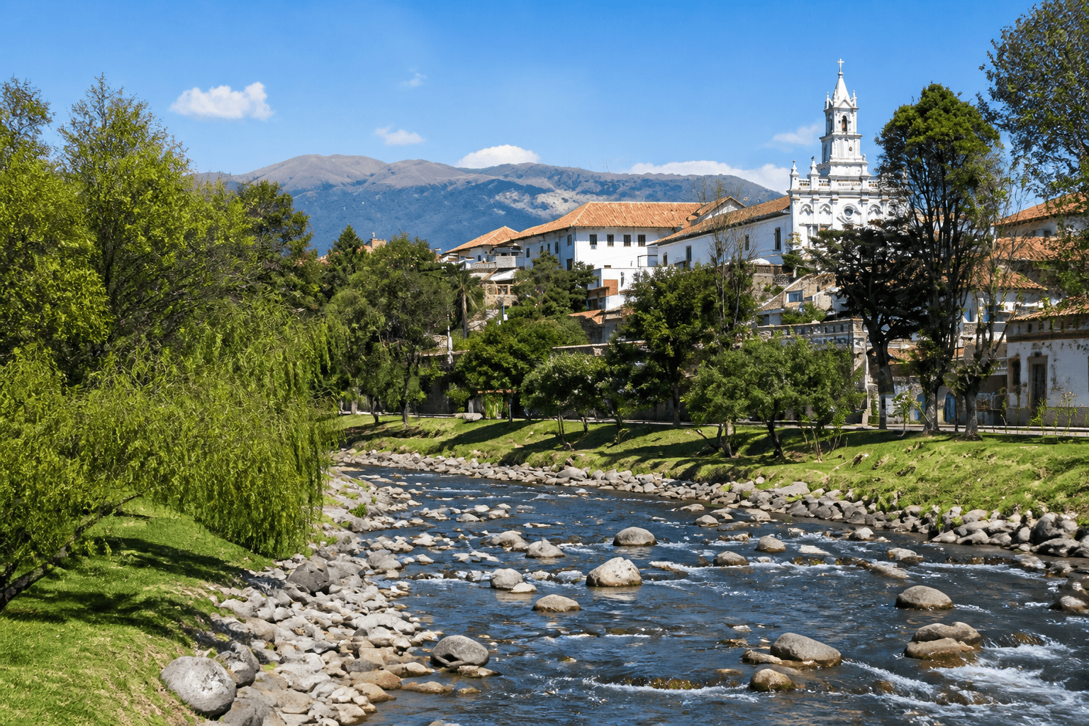 El río Tomebamba en Cuenca